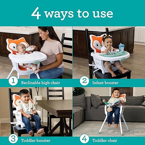 Infantino Grow-with-Me 4-in-1 Convertible High Chair, Fox-Theme by Blue Box Kids