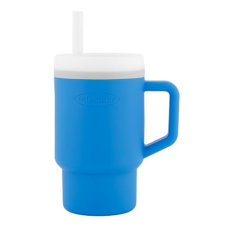 Infantino - My 1st Tumbler Silicone Cup with Straw and Handle by Blue Box Kids