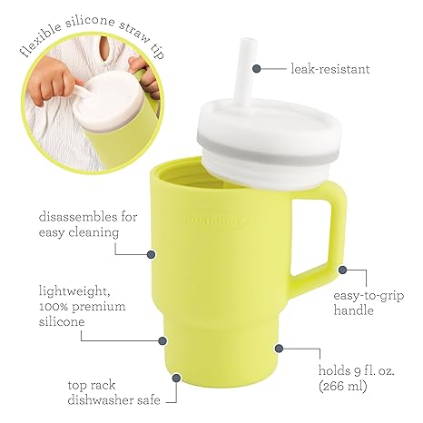 Infantino - My 1st Tumbler Silicone Cup with Straw and Handle by Blue Box Kids