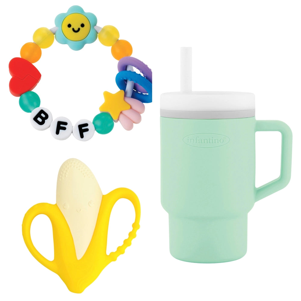 Infantino - My first teething ring set with training cup by Blue Box Kids