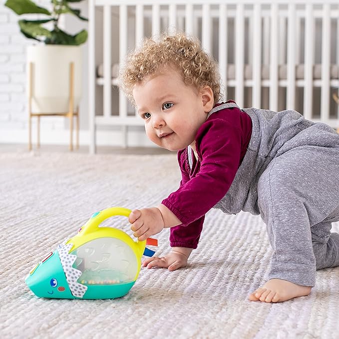 Infantino Push & Pop Musical Light-Up Mini-Vac Hedgehog by Blue Box Kids