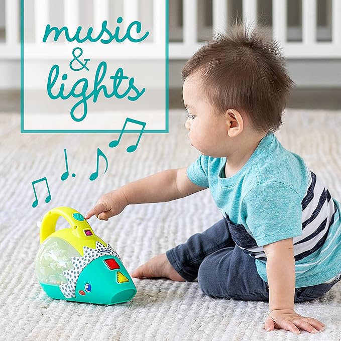 Infantino Push & Pop Musical Light-Up Mini-Vac Hedgehog by Blue Box Kids