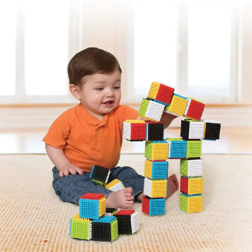 Infantino – Sensory Blocks Press & Stay by Blue Box Kids