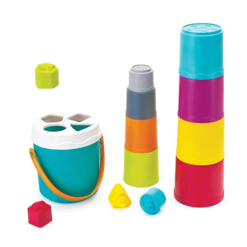 Infantino – Shape Sorting Stack’n Nest Bucket by Blue Box Kids