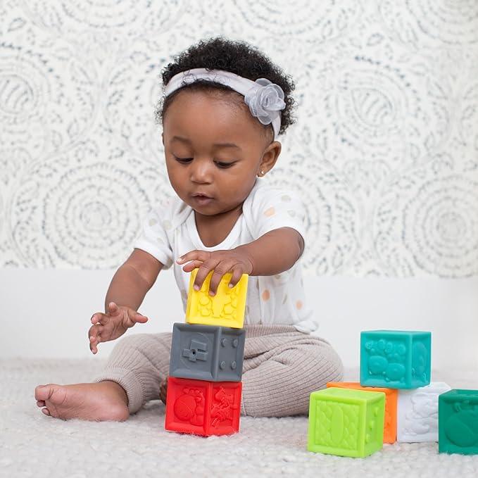 Infantino Squeeze and Stack Block Set by Blue Box Kids