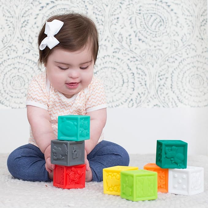 Infantino Squeeze and Stack Block Set by Blue Box Kids