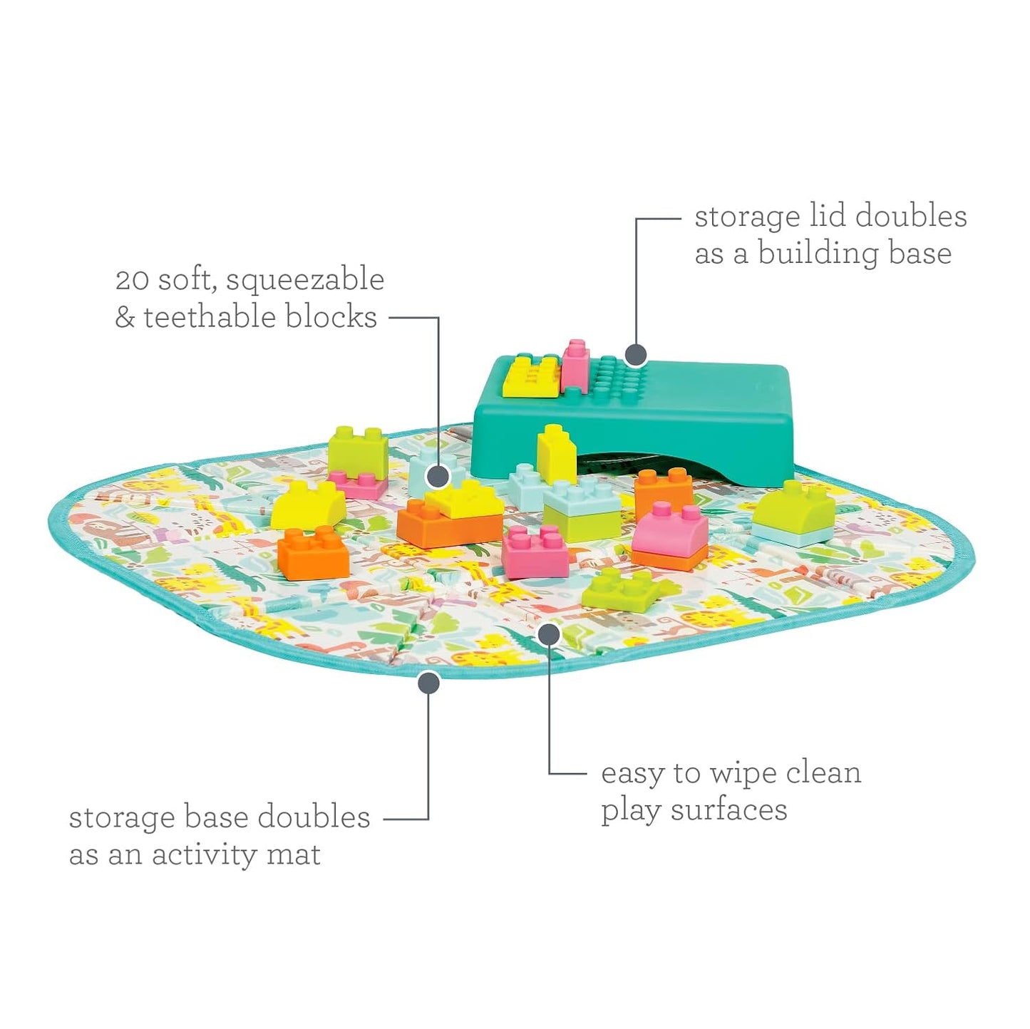 Infantino Super Soft Building Block Activity Station by Blue Box Kids