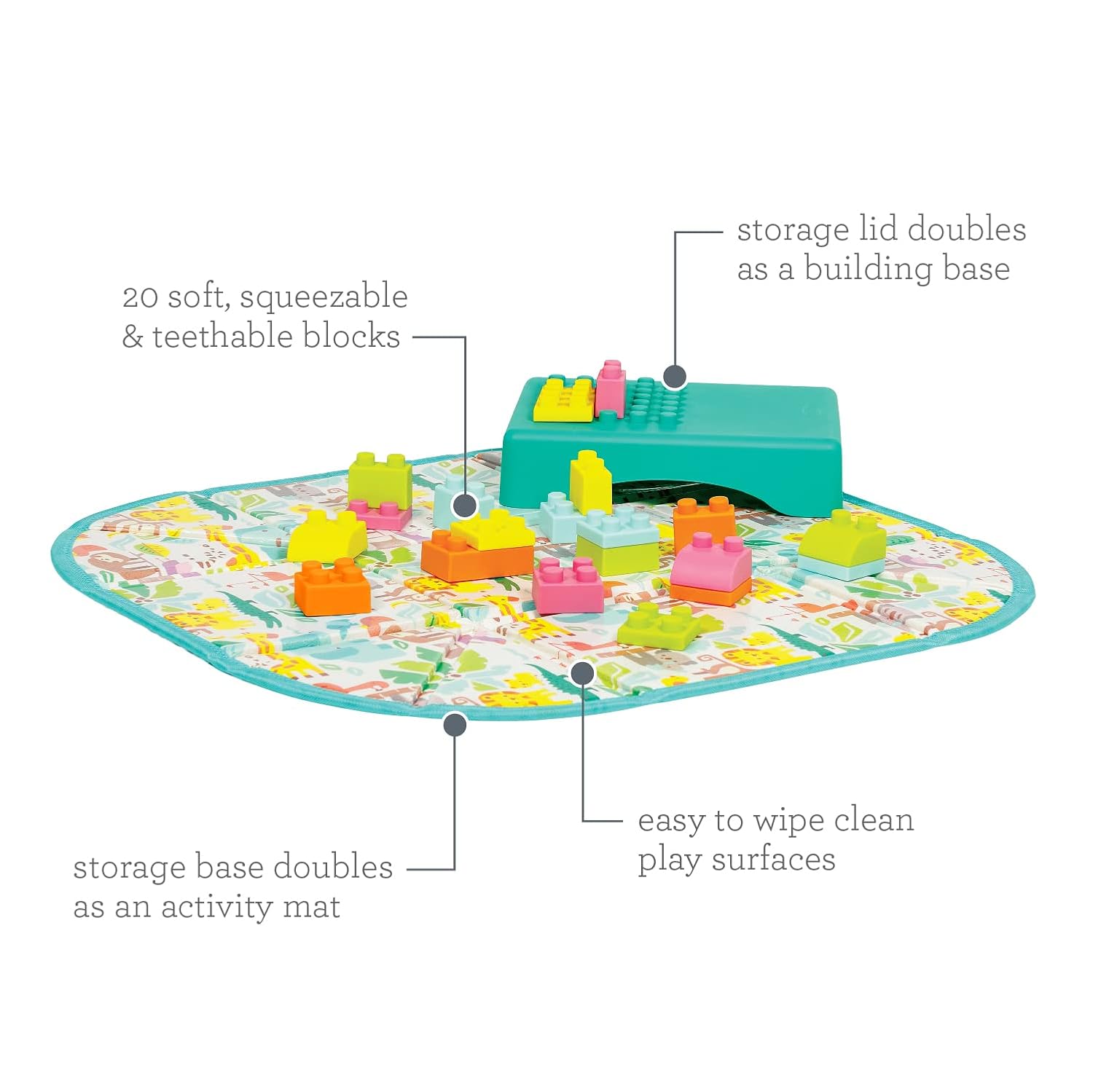 Infantino Super Soft Building Block Activity Station by Blue Box Kids