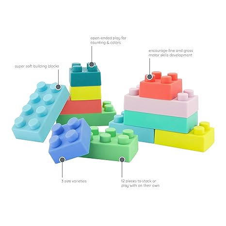 Infantino Super Soft Building Blocks by Blue Box Kids
