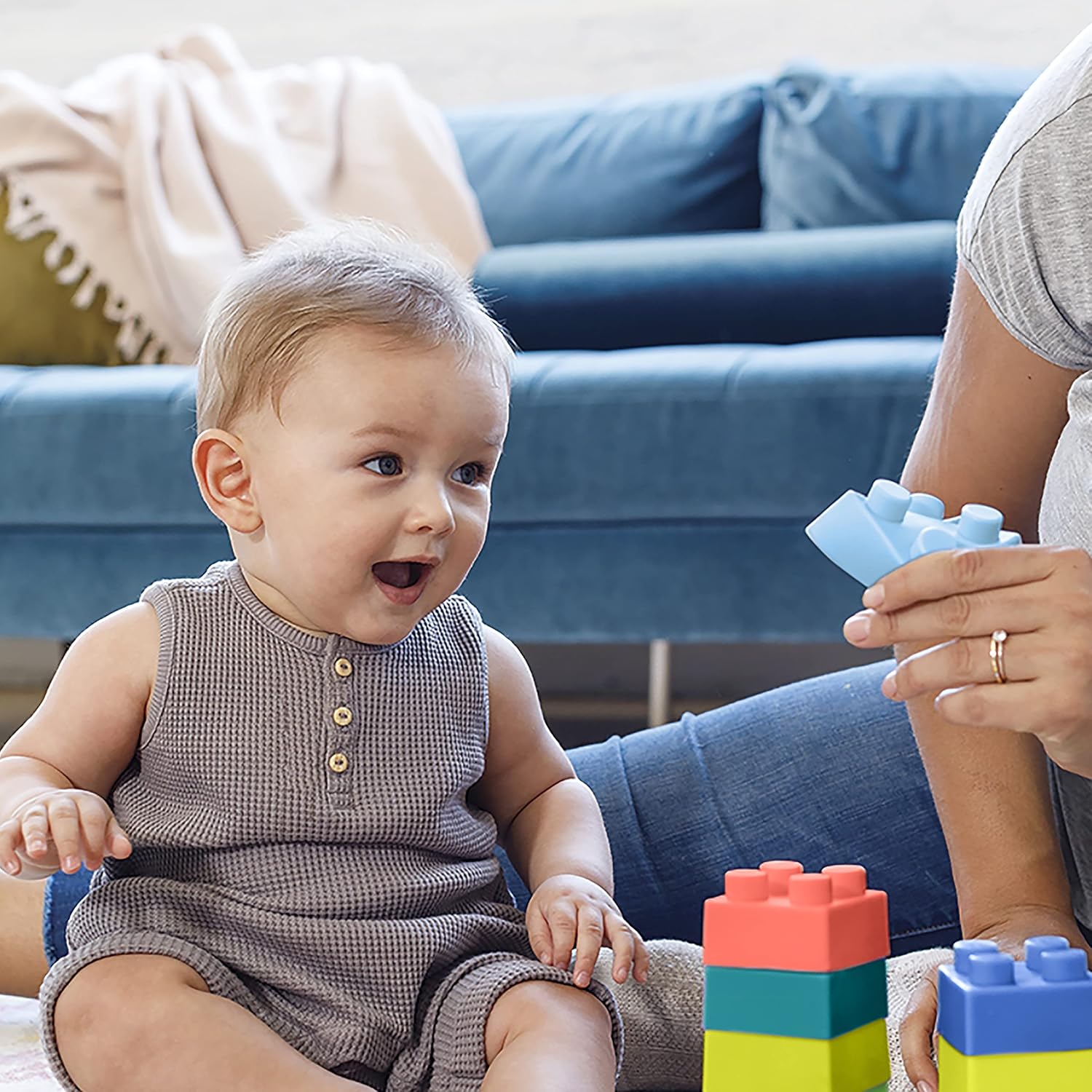 Infantino Super Soft Building Blocks by Blue Box Kids