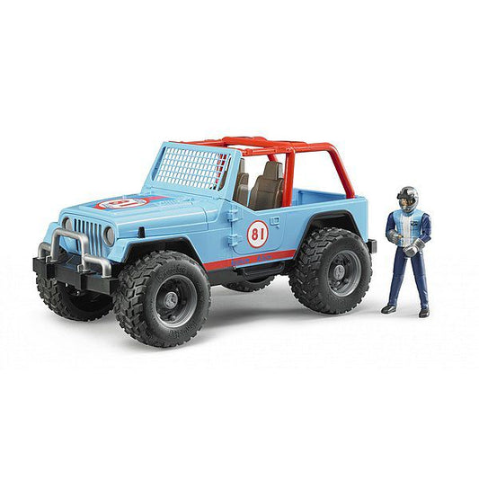 Jeep Cross country Racer blue with driver by Bruder