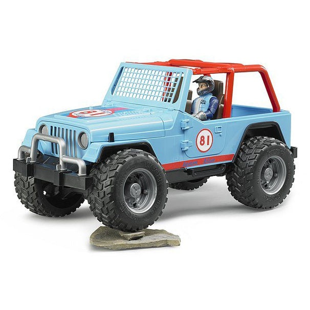 Jeep Cross country Racer blue with driver by Bruder