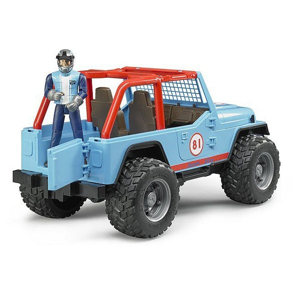 Jeep Cross country Racer blue with driver by Bruder