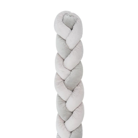 Kikkaboo Braided bumper 210cm 3 braids (20cm) Grey by Kikkaboo