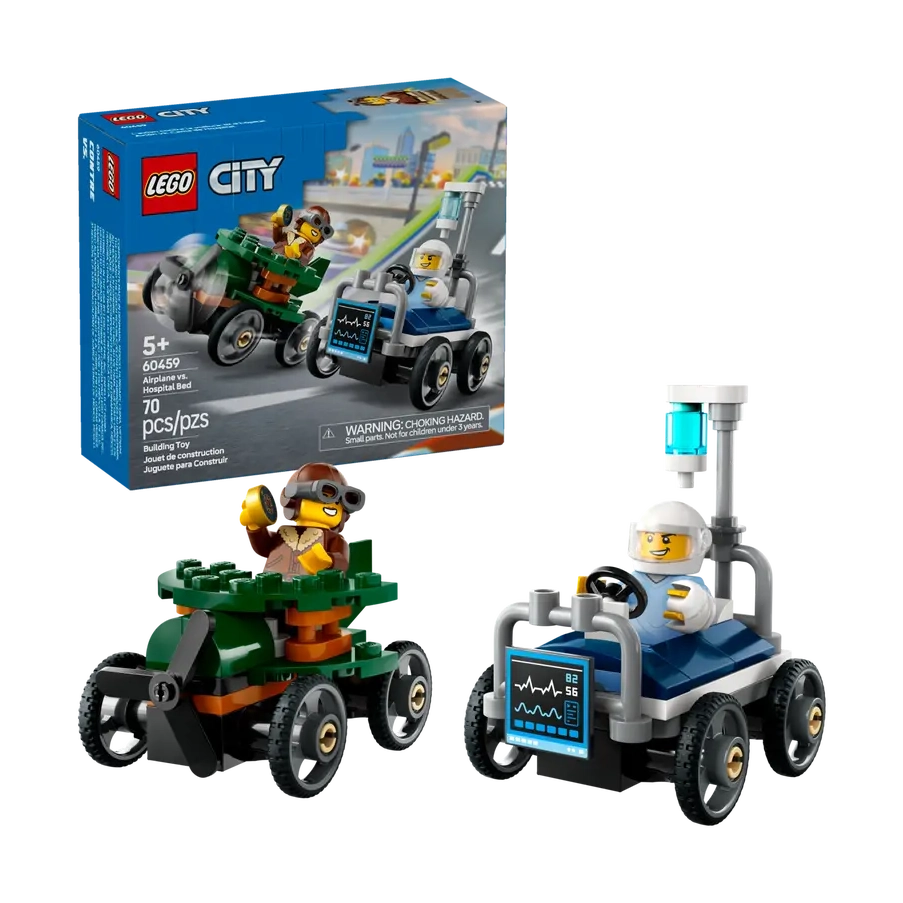 LEGO City Airplane vs. Hospital Bed Race Car Pack (60459) by LEGO