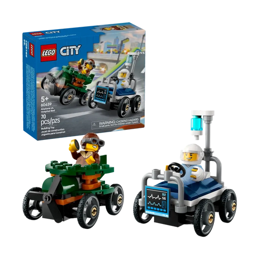 LEGO City Airplane vs. Hospital Bed Race Car Pack (60459) by LEGO