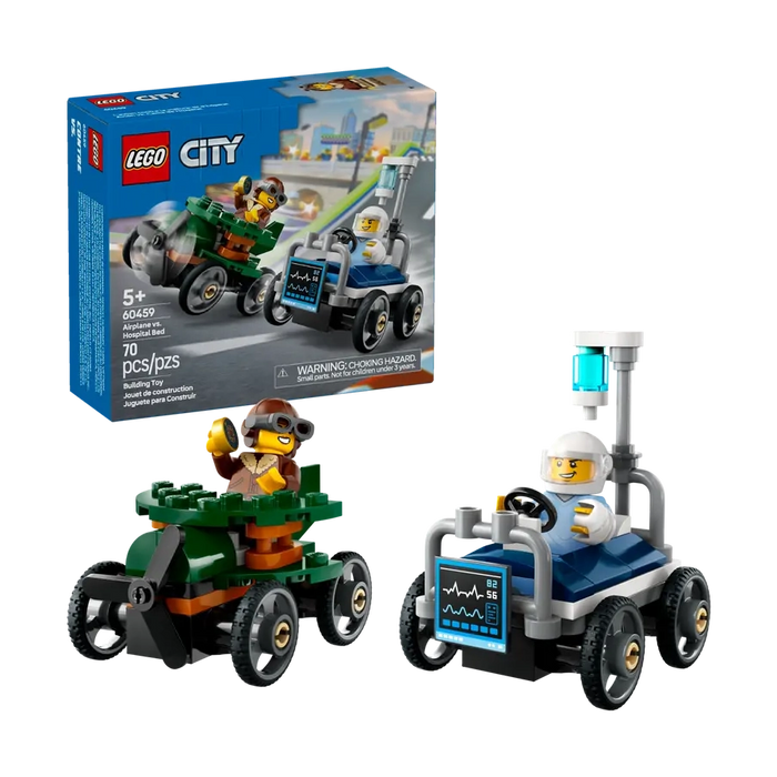 LEGO City Airplane vs. Hospital Bed Race Car Pack (60459)