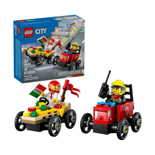 LEGO City Pizza vs. Fire Truck Race Car Pack (60458) by LEGO