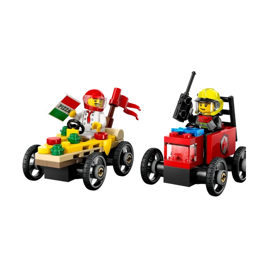 LEGO City Pizza vs. Fire Truck Race Car Pack (60458) by LEGO