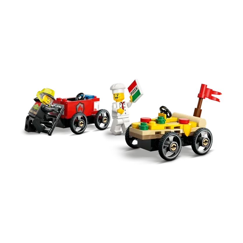 LEGO City Pizza vs. Fire Truck Race Car Pack (60458) by LEGO