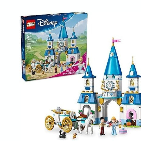 LEGO Disney Princess Cinderella’s Castle &amp; Horse Carriage (43275) by LEGO