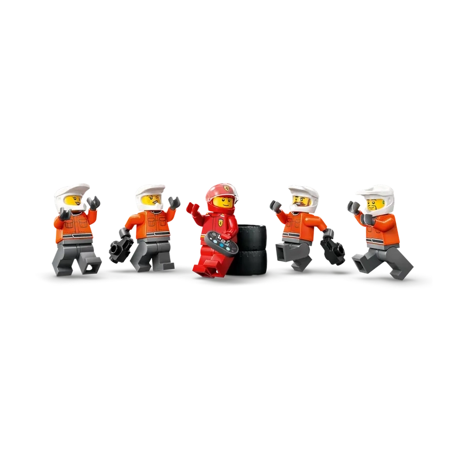 LEGO F1 Pit Stop & Pit Crew with Ferrari Car (60443) by LEGO