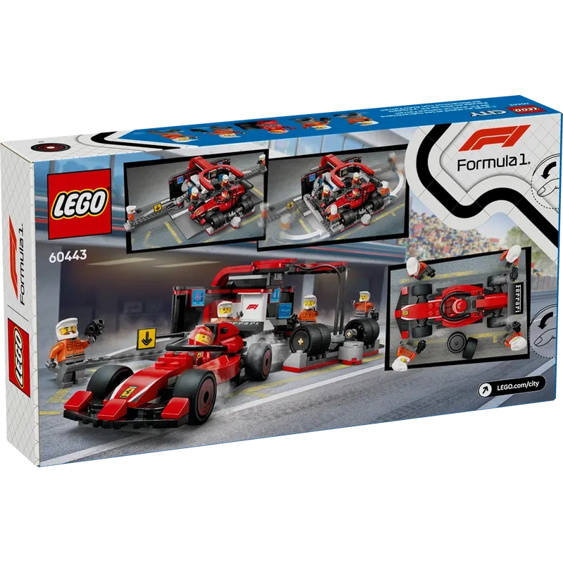 LEGO F1 Pit Stop & Pit Crew with Ferrari Car (60443) by LEGO