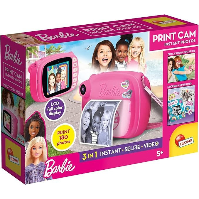 LISCIANI - BARBIE Print Cam - 3-in-1 Instant Camera by Lisciani