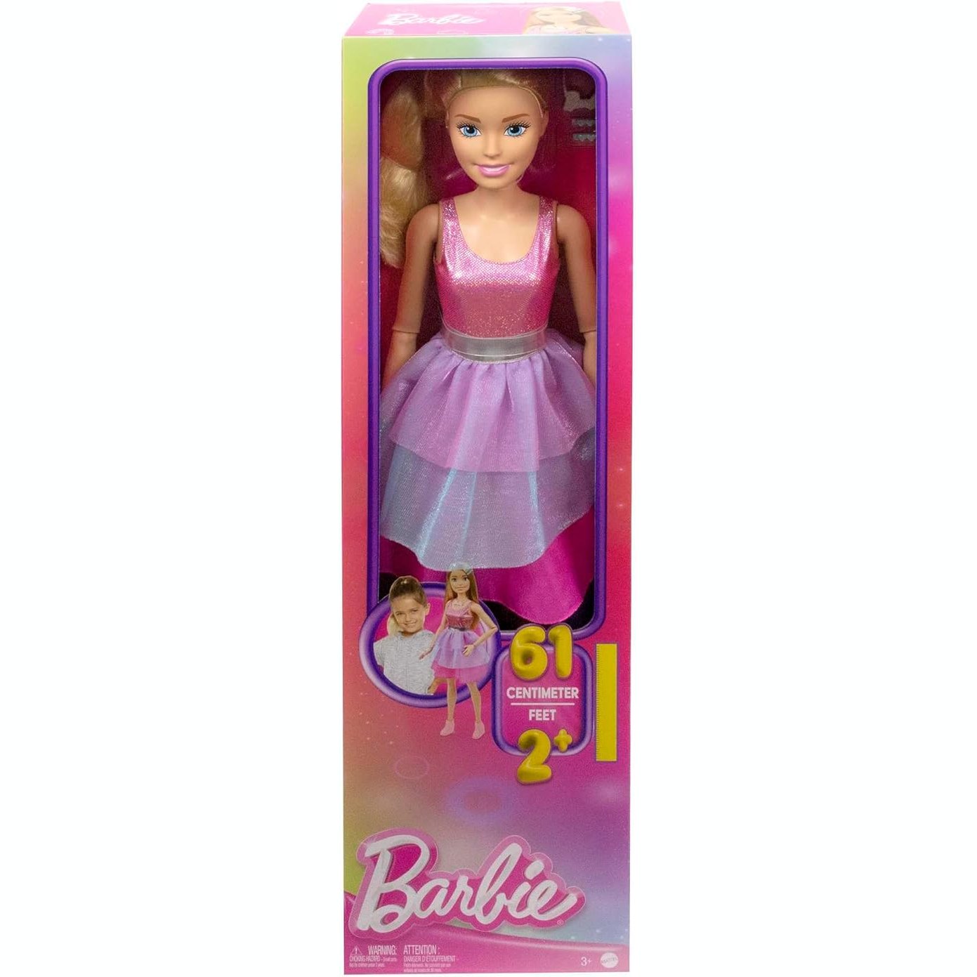 Large Barbie Doll with Blond Hair, 28 Inches Tall