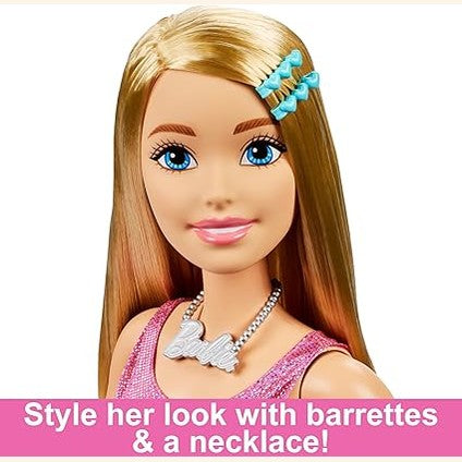 Large Barbie Doll with Blond Hair, 28 Inches Tall