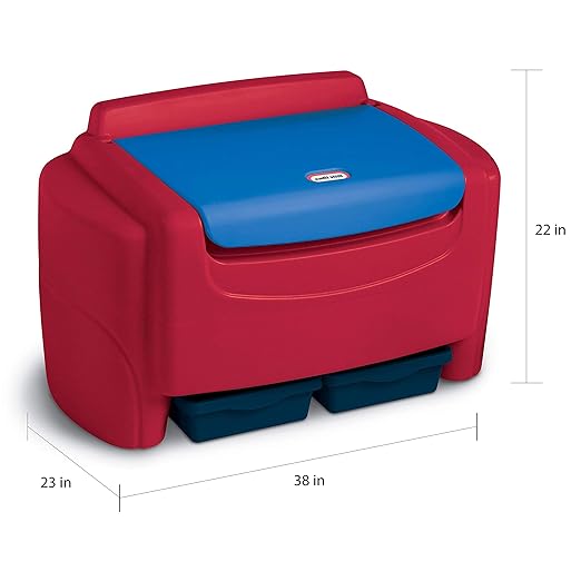Little Tikes Toy Storage Chest, Primary Colors, Red by MGA Entertainment