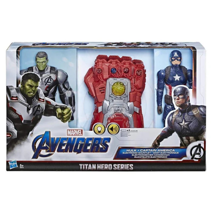 Endgame Hulk Captain America Electronic Gauntlet Action Figure Combo Pack