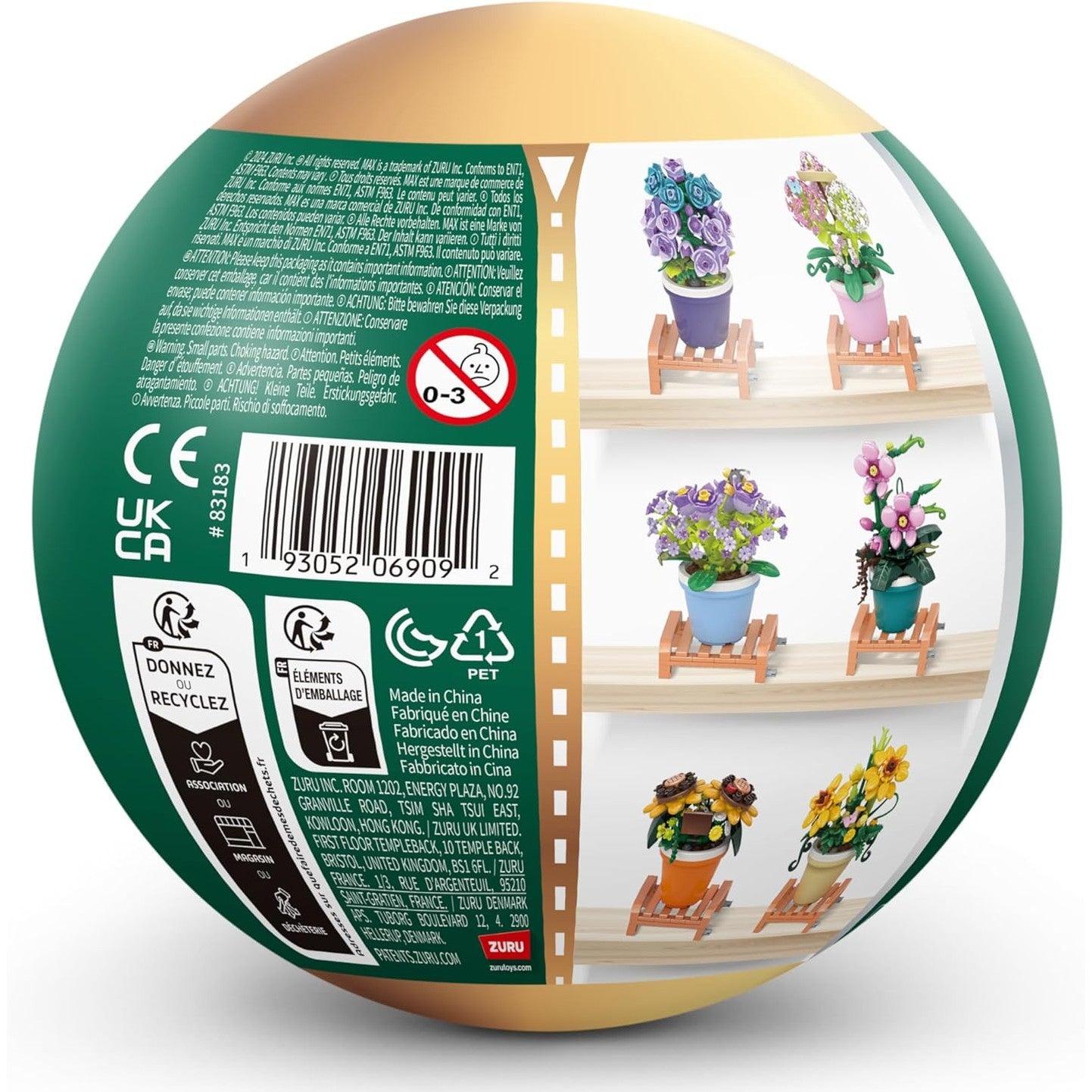 MAX Premium Garden Pot Plants Building Bricks Collection by ZURU