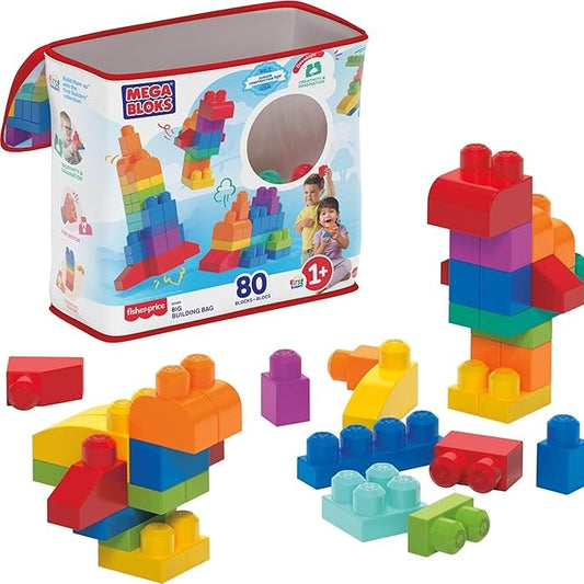 MEGA BLOKS First Builders Toddler Blocks Toys Set (80PCS) by Mattel