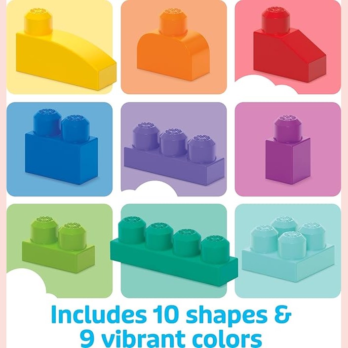 MEGA BLOKS First Builders Toddler Blocks Toys Set (80PCS) by Mattel