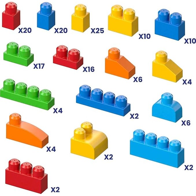 MEGA BLOKS First Builders Toddler Blocks Toys Set (150PCS) by Mattel