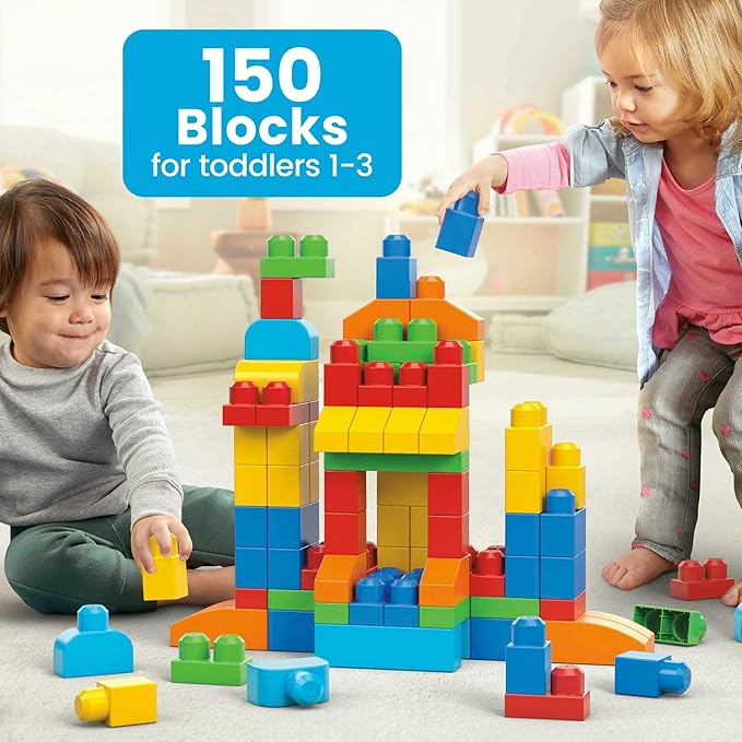 MEGA BLOKS First Builders Toddler Blocks Toys Set (150PCS) by Mattel