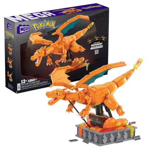 MEGA Pokémon Charizard Building Kit With Motion by Mattel