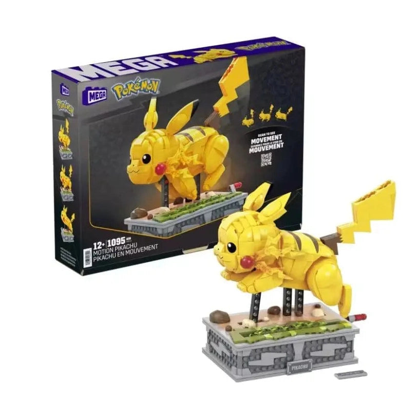 MEGA Pokémon Motion Pikachu Building Brick Set With Mechanized Motion by Mattel