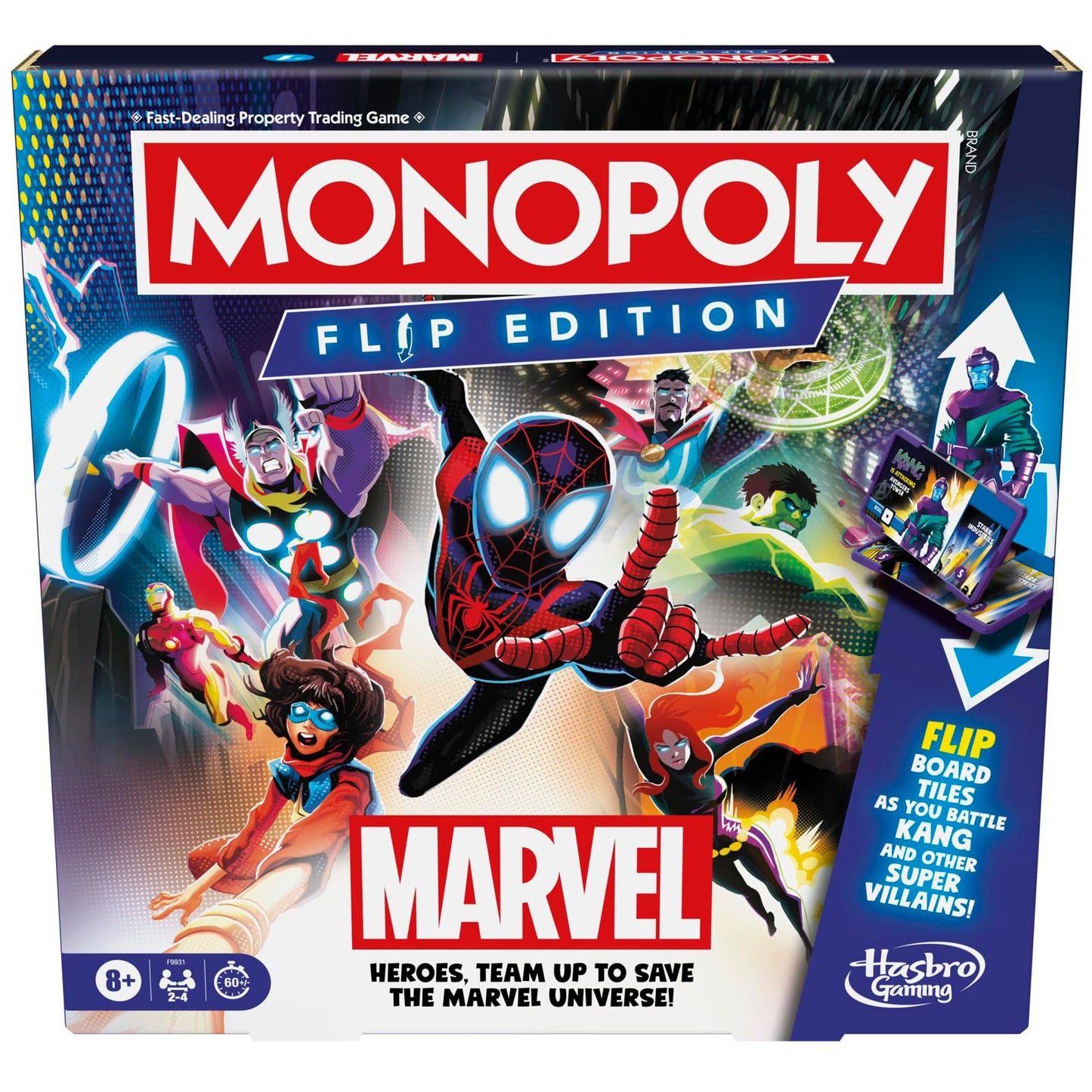 MONOPOLY FLIP MARVEL by Hasbro