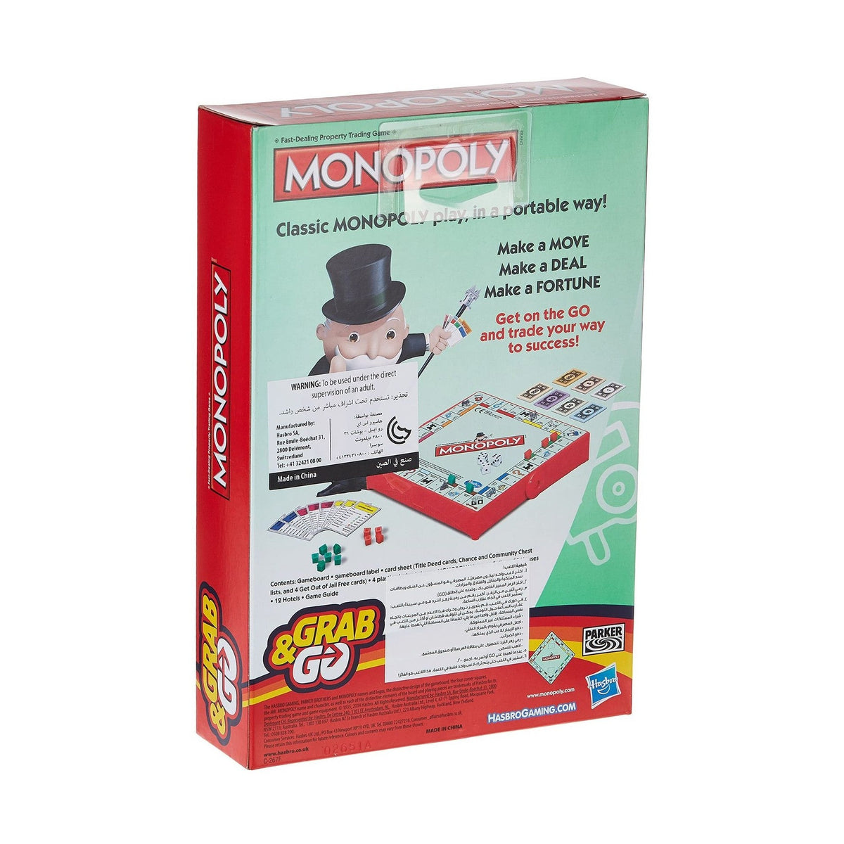 MONOPOLY GRAB & GO (ENG/FR) by Hasbro