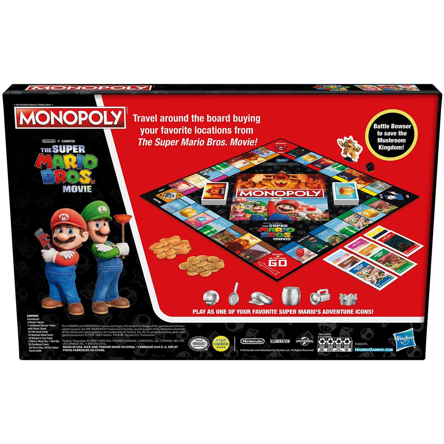 MONOPOLY THE SUPER MARIO BROS. MOVIE by Hasbro