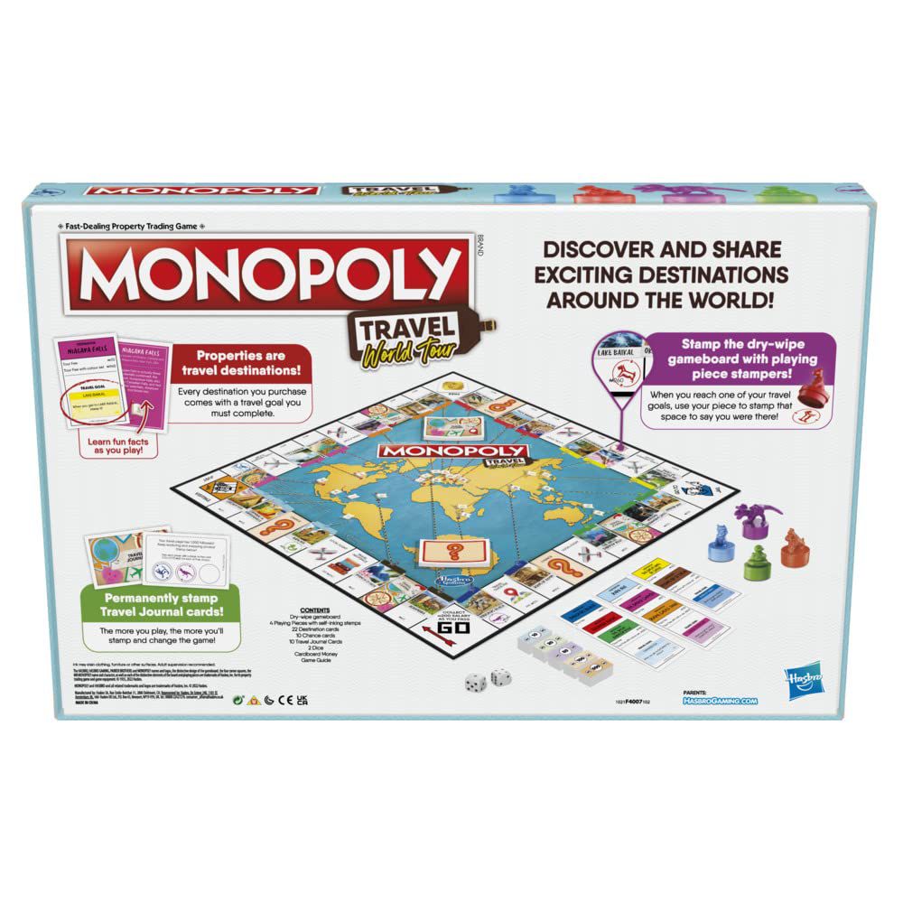 MONOPOLY TRAVEL WORLD TOUR (ENG/FR) by Hasbro