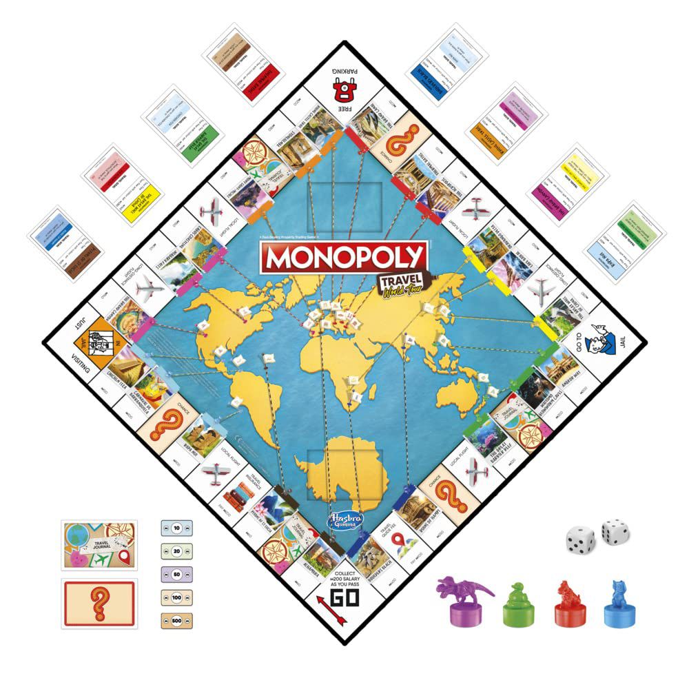 MONOPOLY TRAVEL WORLD TOUR (ENG/FR) by Hasbro