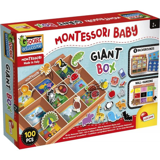 MONTESSORI GIANT BOX 100PCS by Lisciani