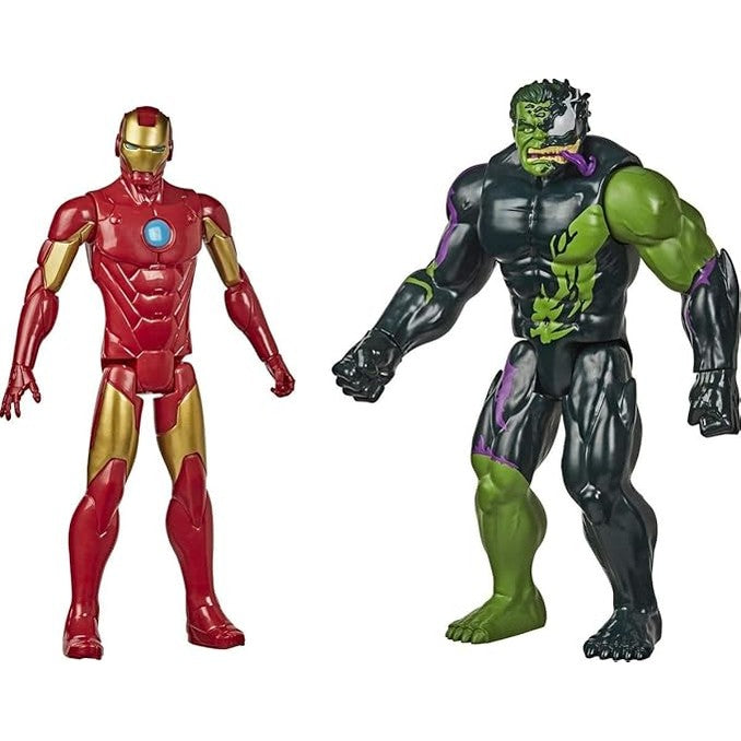Marvel Titan Hero Iron Man vs Venomized Hulk by Hasbro