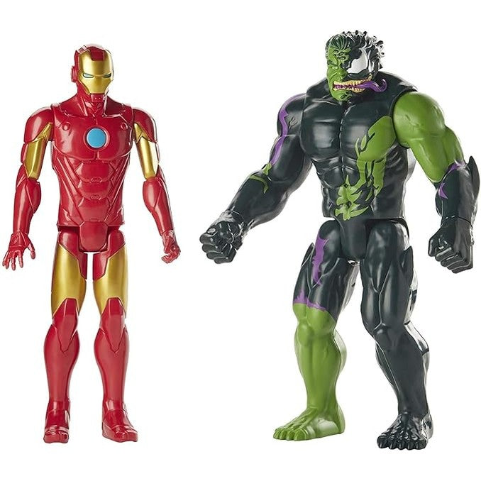 Marvel Titan Hero Iron Man vs Venomized Hulk by Hasbro