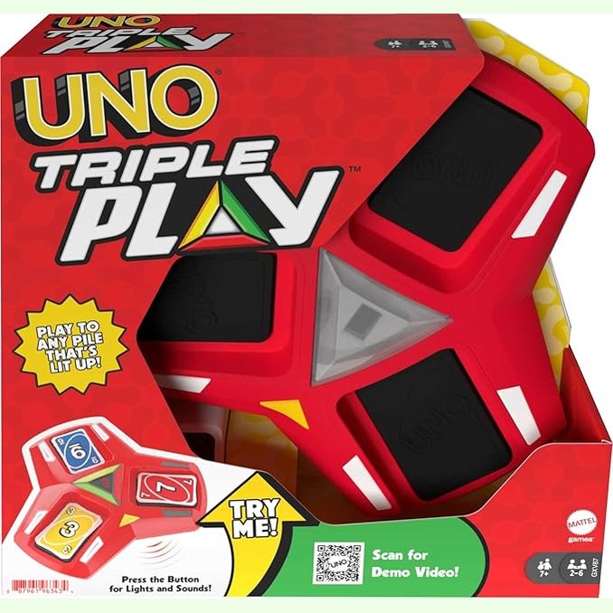 Mattel Games UNO TRIPLE PLAY
