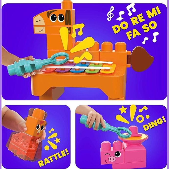 Mega Bloks Fisher Price Toddler Building Blocks Toy Set by Mattel