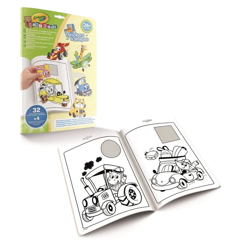 Mini Kids Color & Shapes Whimsical Wheels Activity Book by Crayola